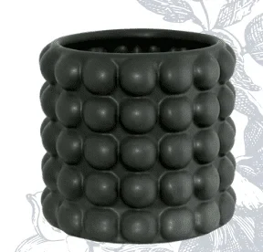Black textured planter