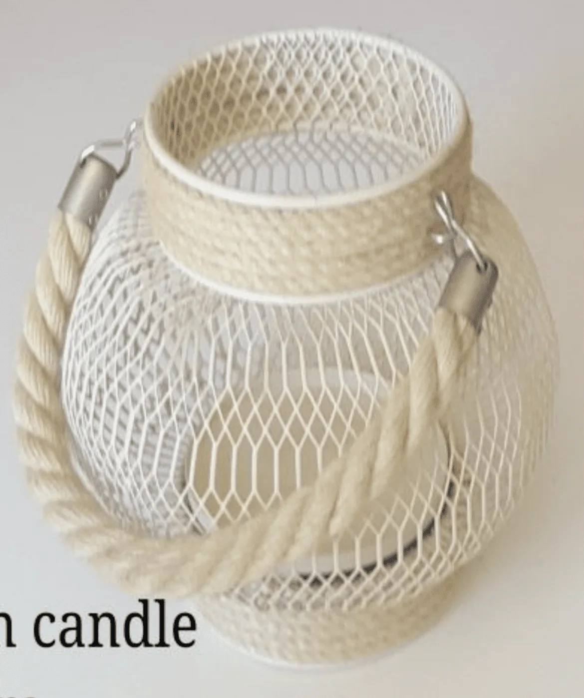 Cream candle holders