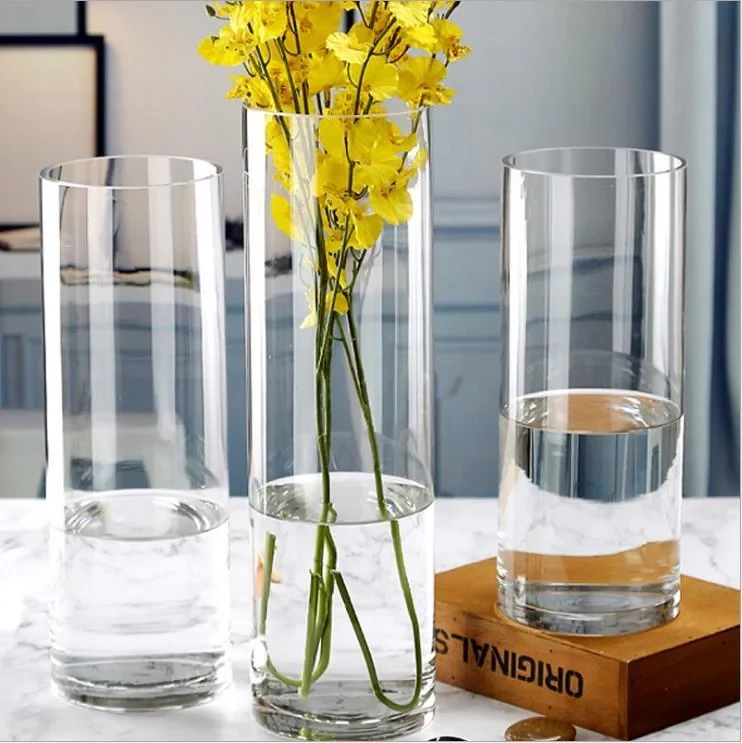 Glass Cylinder Vase - Large Tall (60cm)