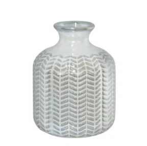 Gray jar-shaped vase