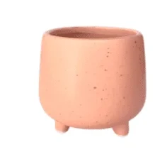 Peach footed round pot — Matte terracotta-style round pot with a warm peach tone | Plan My Wedding Africa
