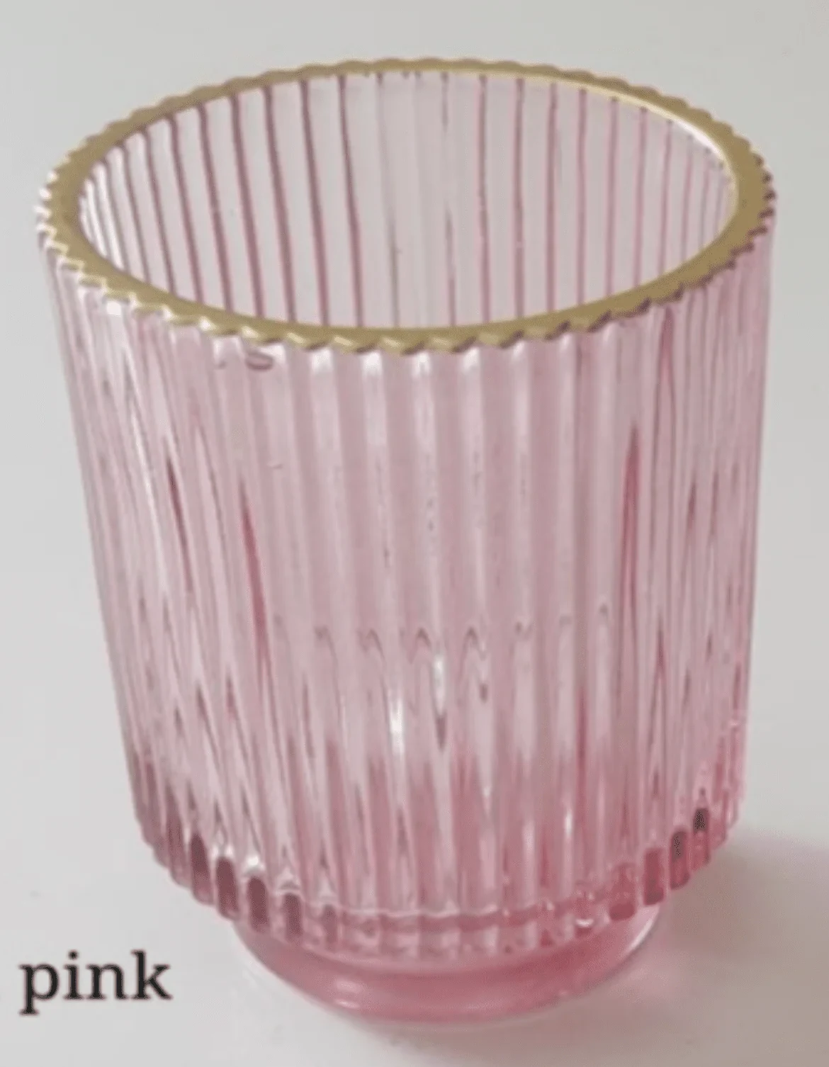 Pink Vase with Gold Rim
