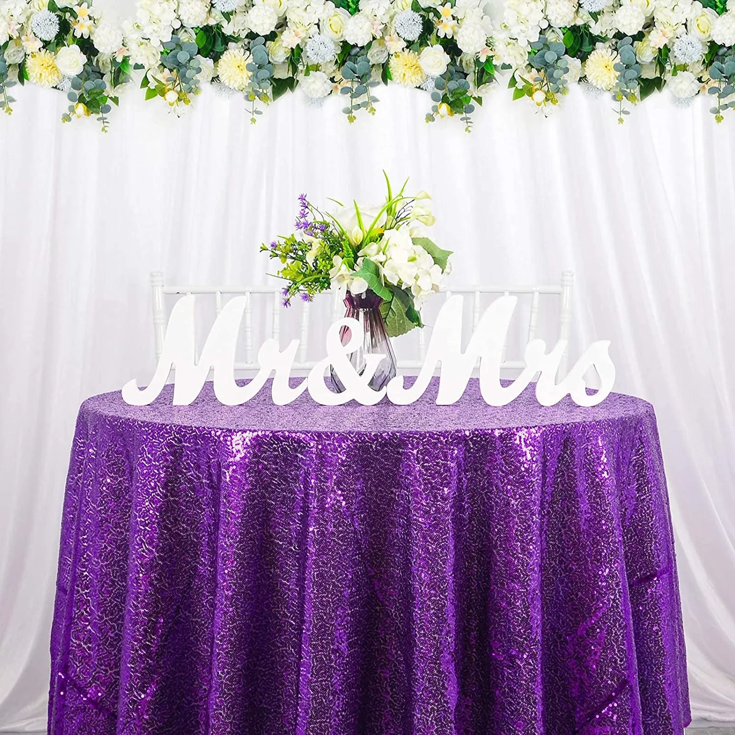 Purple Sequin Table Cloths