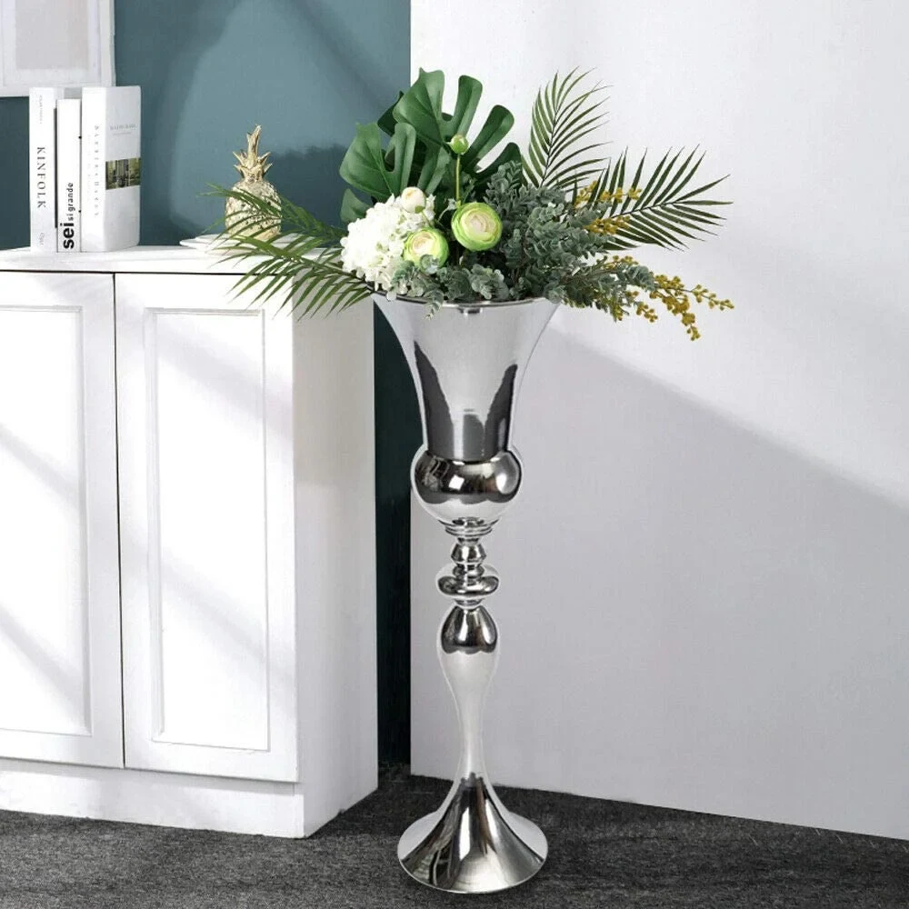 Silver and Glass Vase