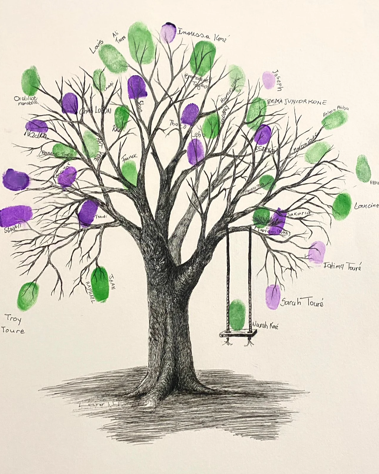 Fingerprint trees guestbook — photograph 1